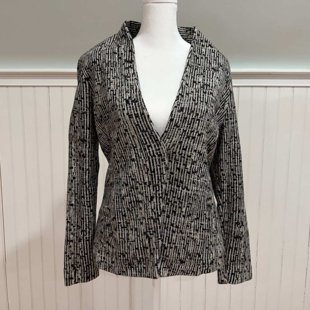 NIC+ZOE Monochrome Geometric Blazer (Medium Petite)